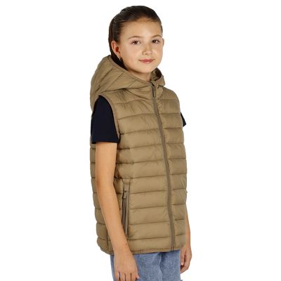 LIBERTY HOOD VEST KID – Svetlo braon 1