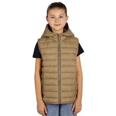 LIBERTY HOOD VEST KID – Svetlo braon 6